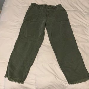 Aerie flowy green army pants